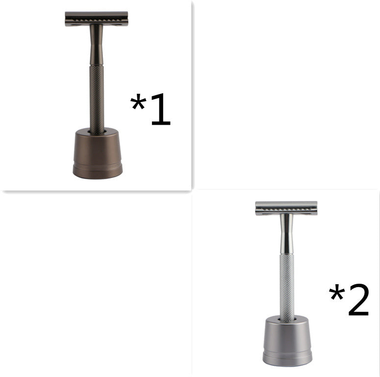 JMT-002634 Stainless Steel Manual Shaver with Copper Handle and Safe Closed Cutter Head Design