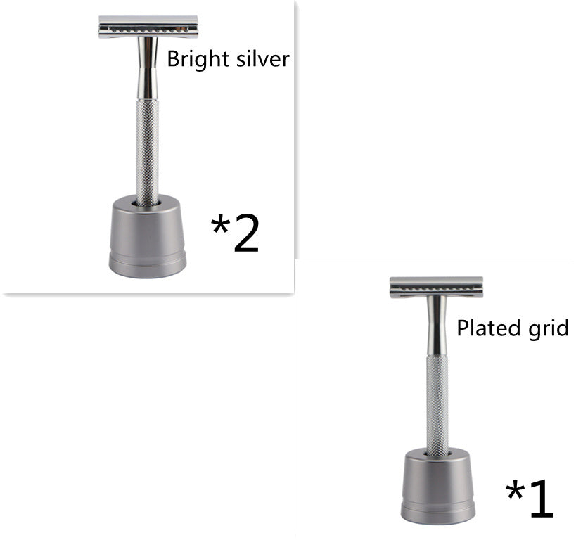 JMT-002634 Stainless Steel Manual Shaver with Copper Handle and Safe Closed Cutter Head Design