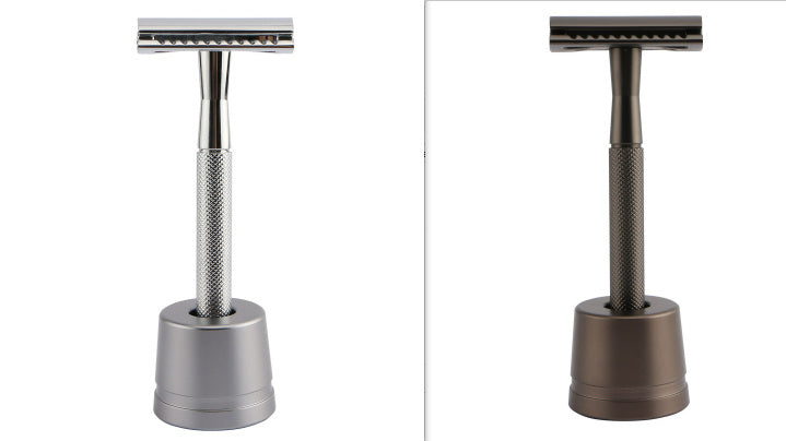 JMT-002634 Stainless Steel Manual Shaver with Copper Handle and Safe Closed Cutter Head Design