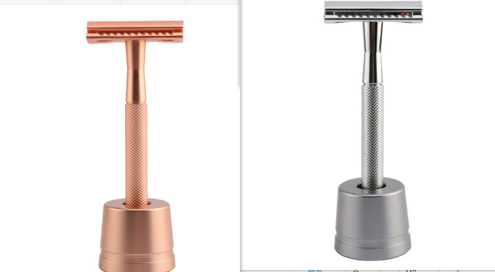 JMT-002634 Stainless Steel Manual Shaver with Copper Handle and Safe Closed Cutter Head Design