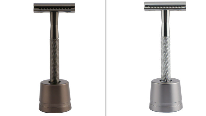 JMT-002634 Stainless Steel Manual Shaver with Copper Handle and Safe Closed Cutter Head Design