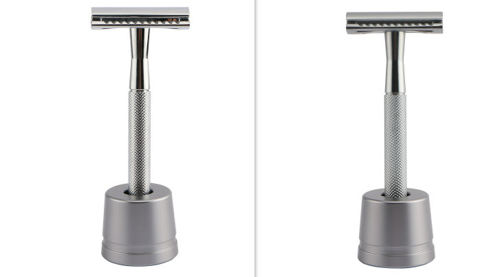 JMT-002634 Stainless Steel Manual Shaver with Copper Handle and Safe Closed Cutter Head Design