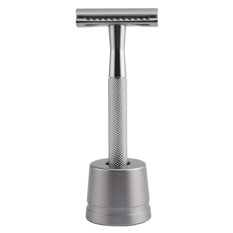 JMT-002634 Stainless Steel Manual Shaver with Copper Handle and Safe Closed Cutter Head Design