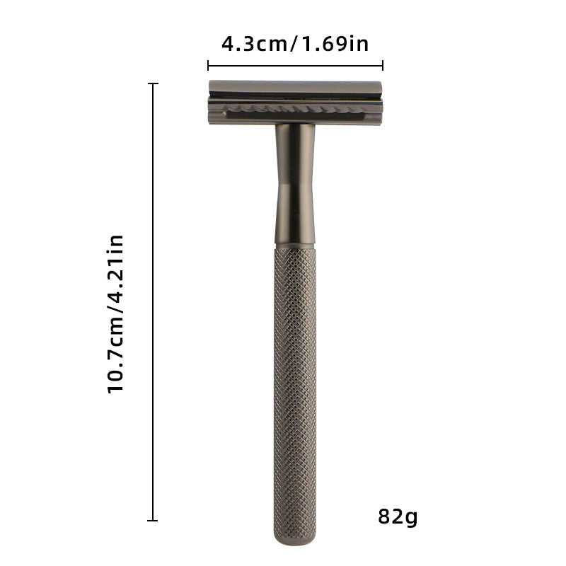 JMT-002634 Stainless Steel Manual Shaver with Copper Handle and Safe Closed Cutter Head Design