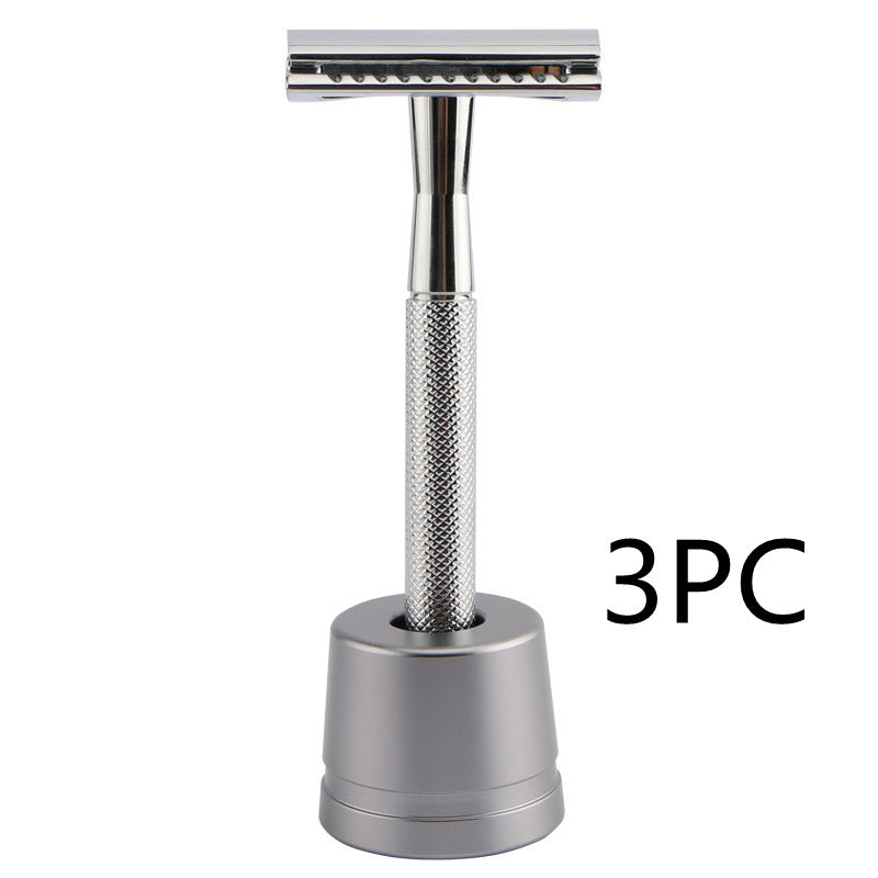 JMT-002634 Stainless Steel Manual Shaver with Copper Handle and Safe Closed Cutter Head Design