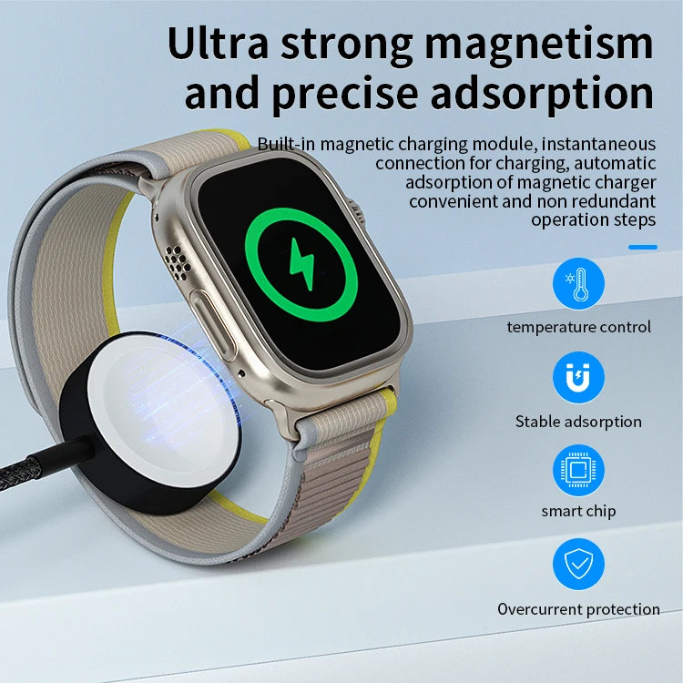 JMT-003210 Magnetic Wireless Charger for Apple Watch Series 2-8, Qi Compatible Smartwatch Charger