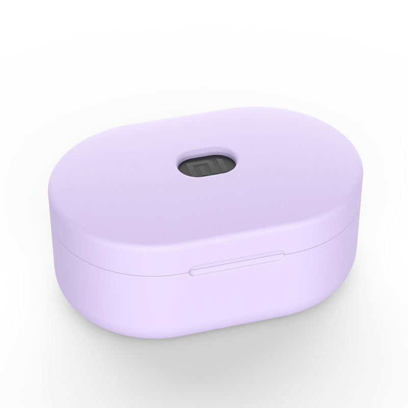 JMT-003210 Silicone Protective Cover for Bluetooth Headset - Simple Solid Color Design, 64*42*30mm, 1.2mm Thickness