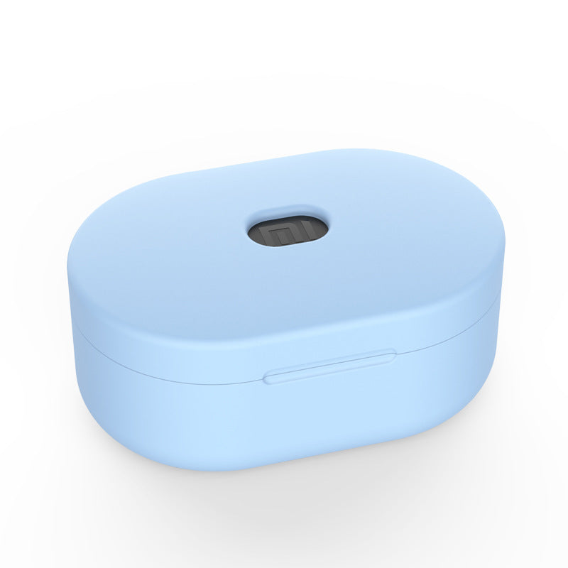 JMT-003210 Silicone Protective Cover for Bluetooth Headset - Simple Solid Color Design, 64*42*30mm, 1.2mm Thickness