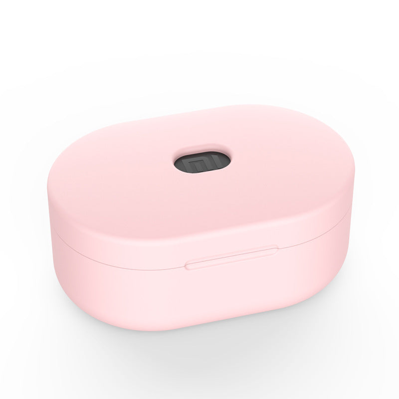 JMT-003210 Silicone Protective Cover for Bluetooth Headset - Simple Solid Color Design, 64*42*30mm, 1.2mm Thickness