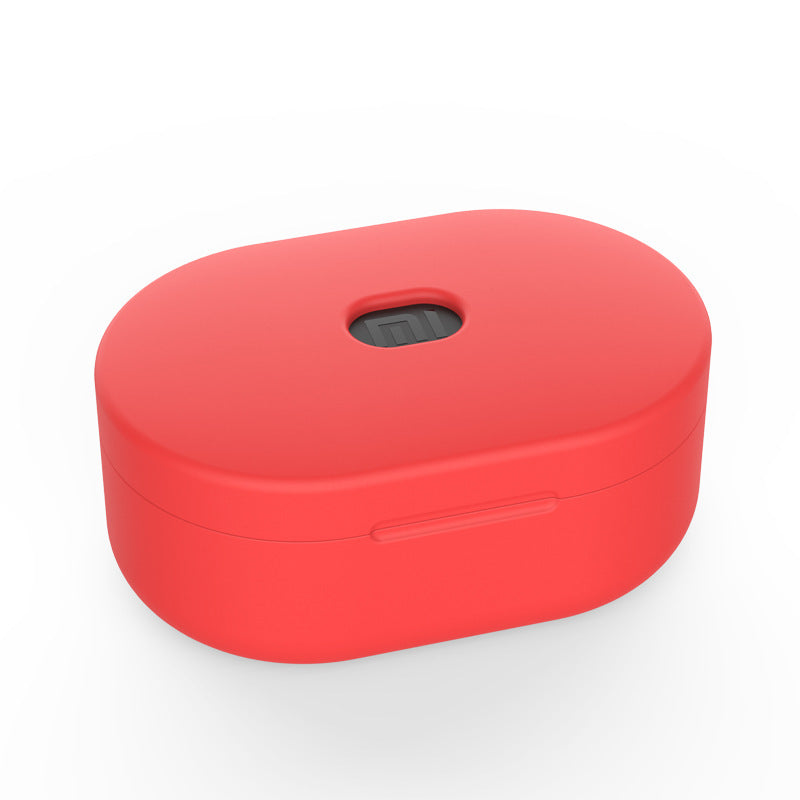JMT-003210 Silicone Protective Cover for Bluetooth Headset - Simple Solid Color Design, 64*42*30mm, 1.2mm Thickness