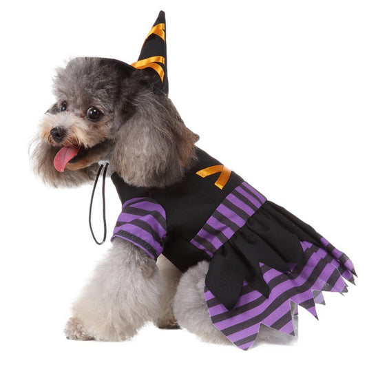 JMT-003466 Alternative Halloween Dog Skirt in Purple – Comfortable Acrylic Material, Available in Sizes S to XL