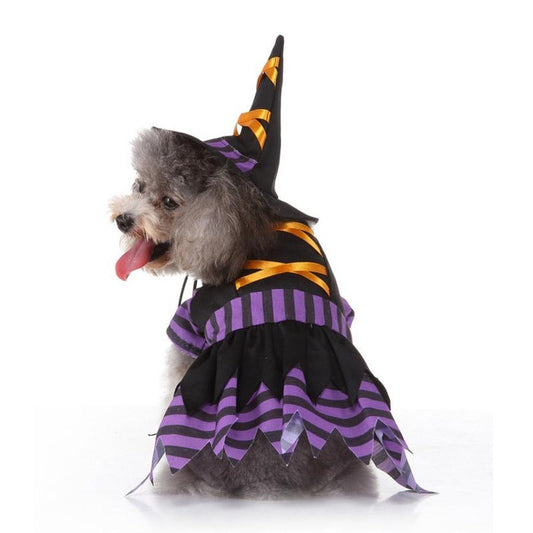 JMT-003466 Alternative Halloween Dog Skirt in Purple – Comfortable Acrylic Material, Available in Sizes S to XL