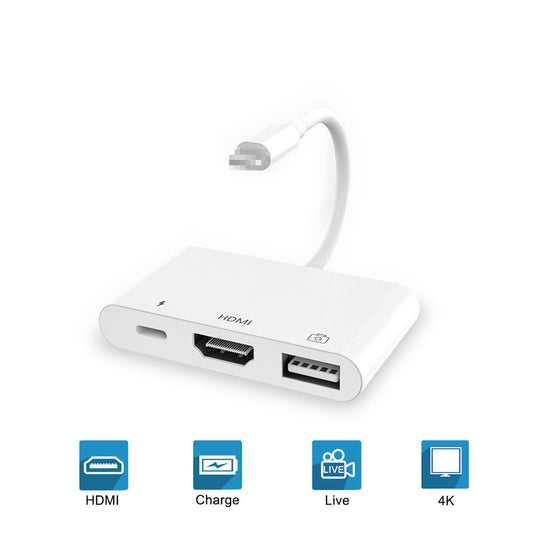 JMT-003658 3-in-1 HDMI Adapter Cable for Easy Plug-and-Play Connection