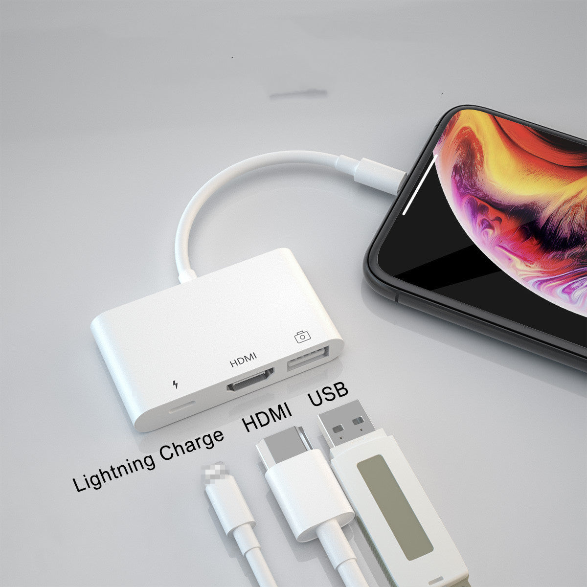 JMT-003658 3-in-1 HDMI Adapter Cable for Easy Plug-and-Play Connection