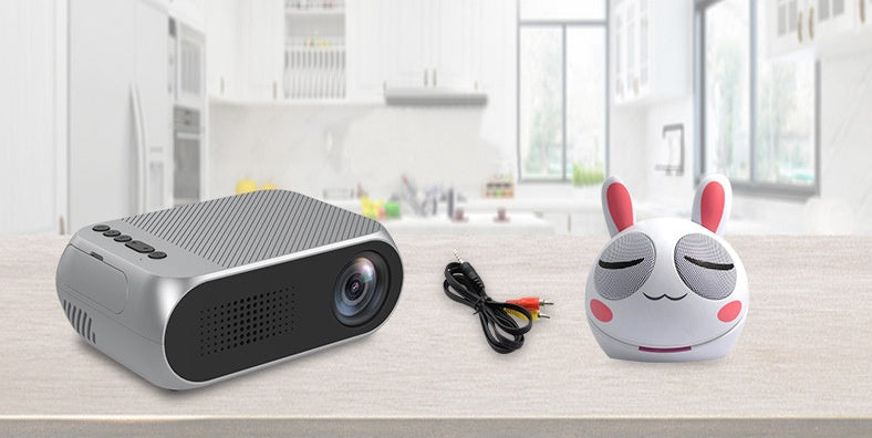 JMT-003722 HD 1080P Mini Home Pico Projector with HDMI and AV Inputs - Supports U Disks and TF Cards