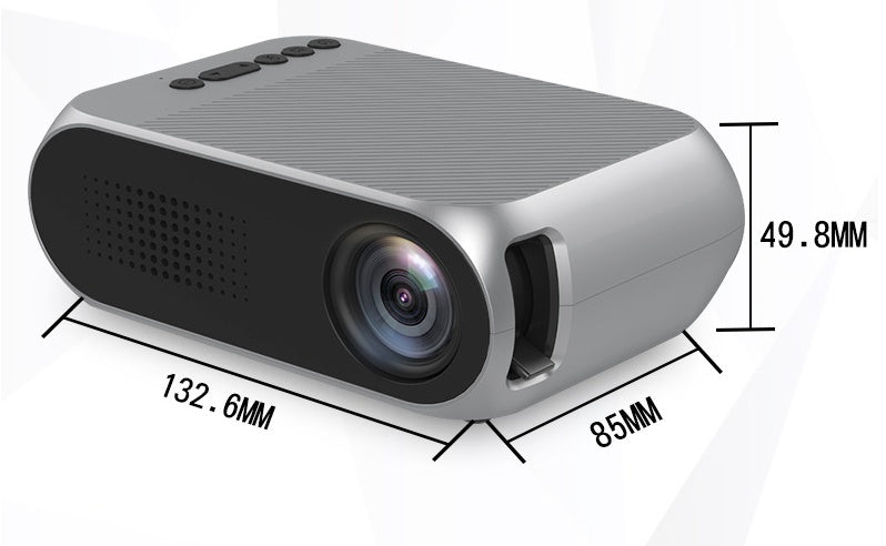JMT-003722 HD 1080P Mini Home Pico Projector with HDMI and AV Inputs - Supports U Disks and TF Cards