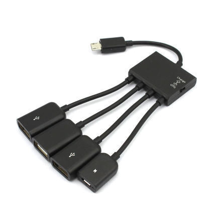 JMT-003722 Micro USB OTG Multi-Port Adapter for Mobile Devices with Charging and OTG Support