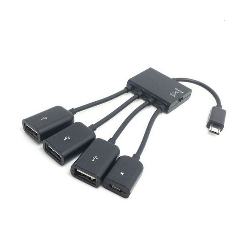 JMT-003722 Micro USB OTG Multi-Port Adapter for Mobile Devices with Charging and OTG Support