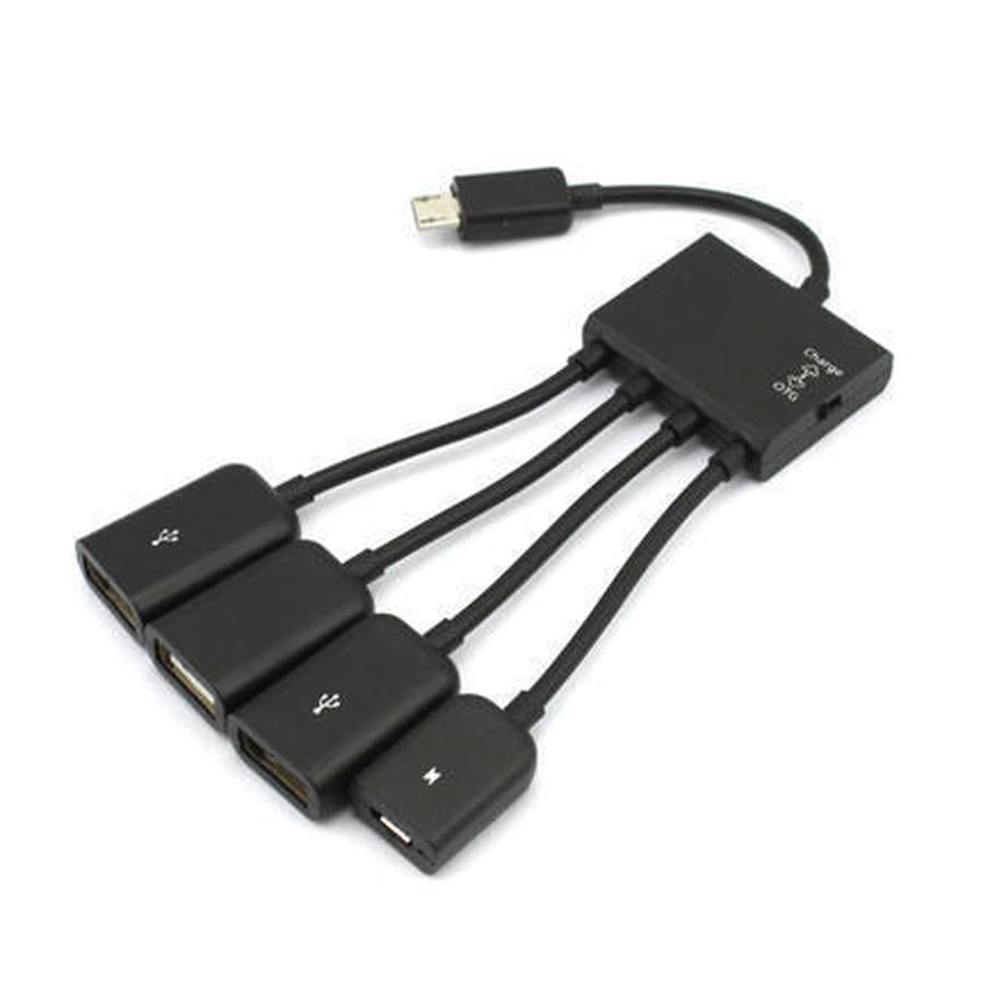 JMT-003722 Micro USB OTG Multi-Port Adapter for Mobile Devices with Charging and OTG Support