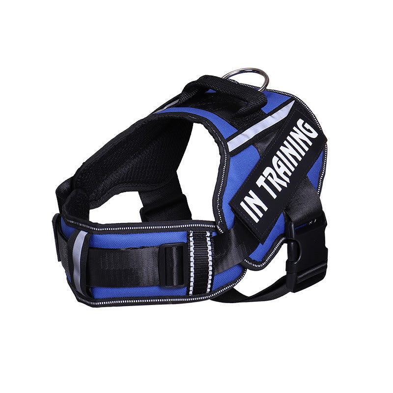 JMT-003722 Reflective Nylon Dog Leash with Chest Harness Compatibility - Breathable and Stylish in Multiple Colors