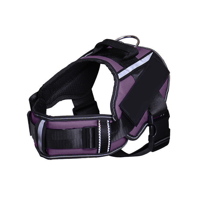 JMT-003722 Reflective Nylon Dog Leash with Chest Harness Compatibility - Breathable and Stylish in Multiple Colors