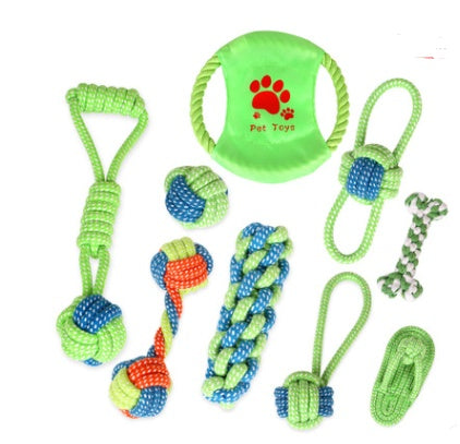 JMT-004042 Multifunctional Cotton Rope Toy Set for Dogs and Cats - 7 or 9 Piece Choices Available