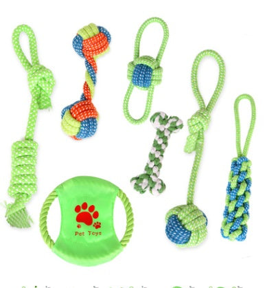JMT-004042 Multifunctional Cotton Rope Toy Set for Dogs and Cats - 7 or 9 Piece Choices Available