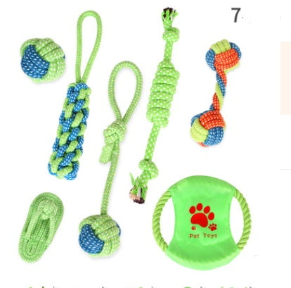 JMT-004042 Multifunctional Cotton Rope Toy Set for Dogs and Cats - 7 or 9 Piece Choices Available