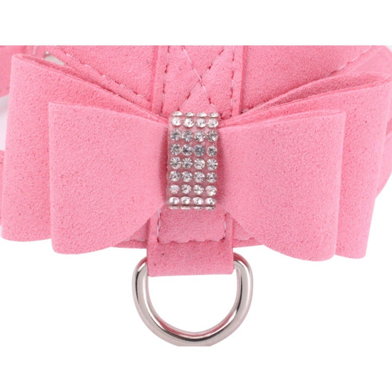 JMT-004362 Shiny Rhinestone Pet Harness for Dogs and Cats, Velvet Material, Adjustable Sizes S-XL