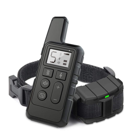 JMT-004554 500M Rechargeable Waterproof Dog Training Collar with Remote Control and LCD Display
