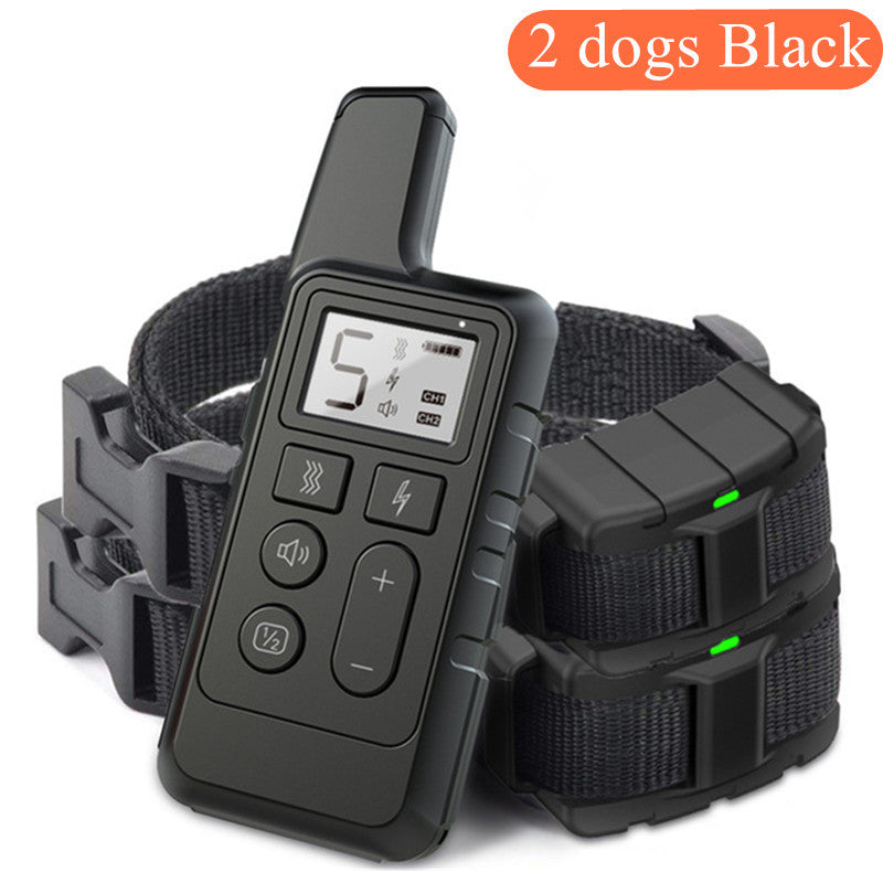 JMT-004554 500M Rechargeable Waterproof Dog Training Collar with Remote Control and LCD Display