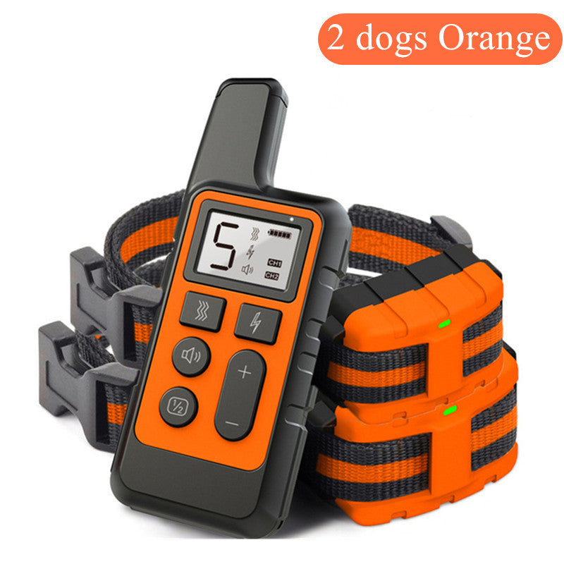 JMT-004554 500M Rechargeable Waterproof Dog Training Collar with Remote Control and LCD Display