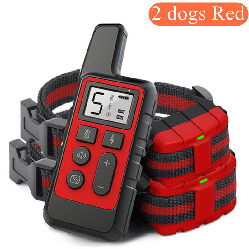 JMT-004554 500M Rechargeable Waterproof Dog Training Collar with Remote Control and LCD Display