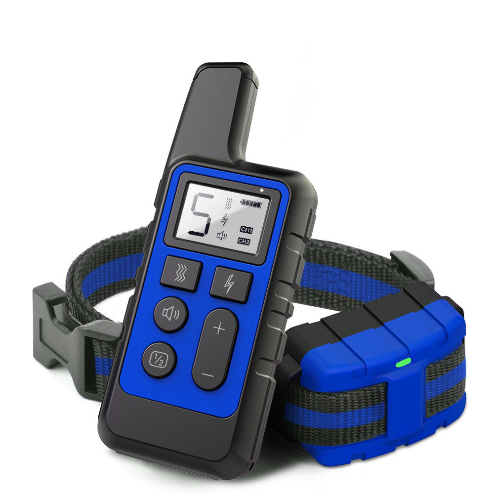 JMT-004554 500M Rechargeable Waterproof Dog Training Collar with Remote Control and LCD Display