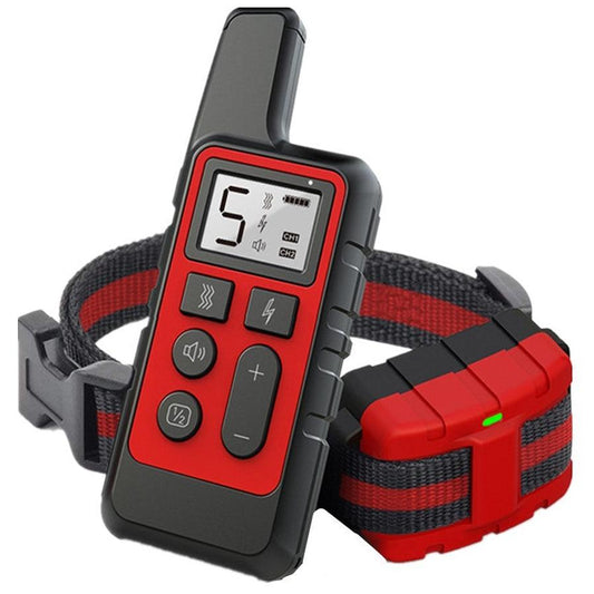 JMT-004554 500M Rechargeable Waterproof Dog Training Collar with Remote Control and LCD Display