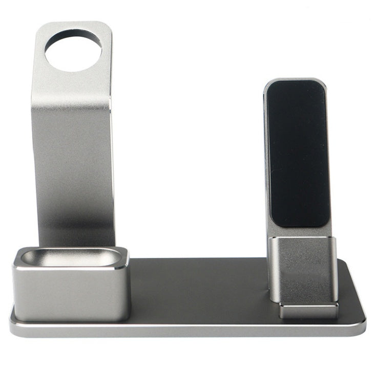 JMT-004554 Three-in-One Aluminum Charging Bracket for Apple Watch, Phone, and Headset - Non-Slip Design