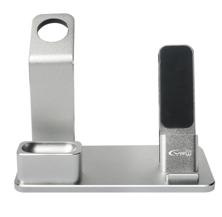 JMT-004554 Three-in-One Aluminum Charging Bracket for Apple Watch, Phone, and Headset - Non-Slip Design