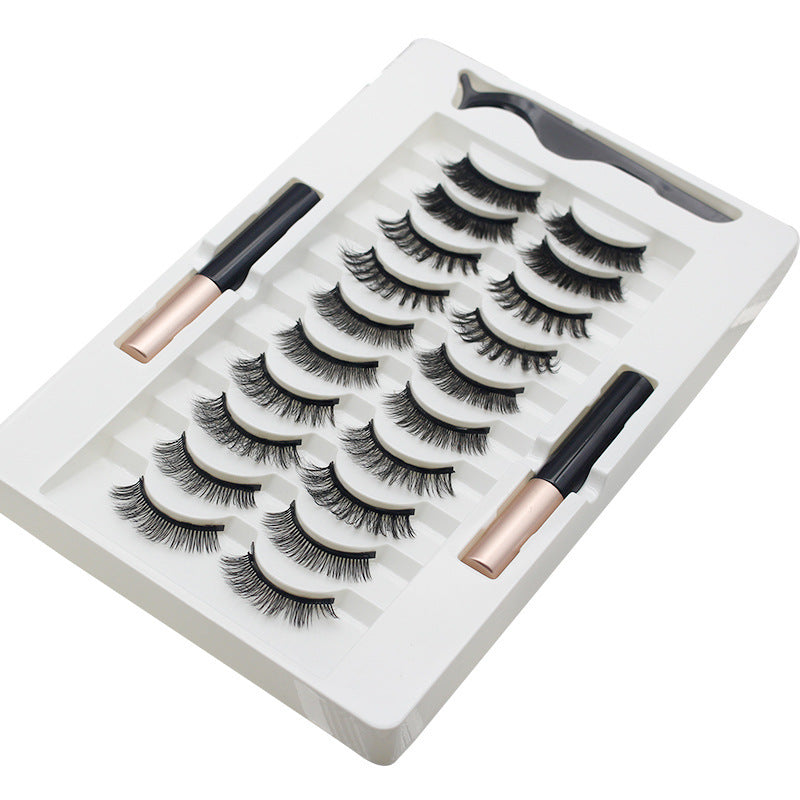 JMT-004810 Quantum Magnetic Eyelash Liquid Eyeliner Set with 10 Pairs of Magnetic Lashes and Tweezers