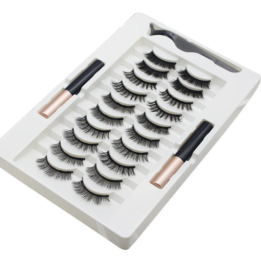 JMT-004810 Quantum Magnetic Eyelash Liquid Eyeliner Set with 10 Pairs of Magnetic Lashes and Tweezers
