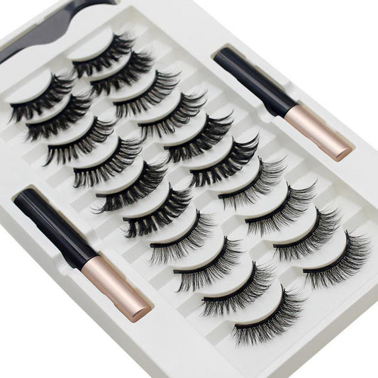 JMT-004810 Quantum Magnetic Eyelash Liquid Eyeliner Set with 10 Pairs of Magnetic Lashes and Tweezers