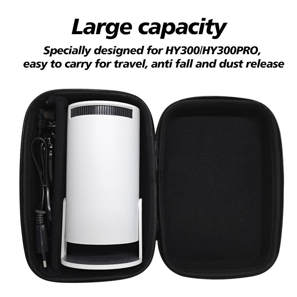 JMT-004874 Portable Dustproof Storage Box for HY300 Pro Projector - Black and Grey