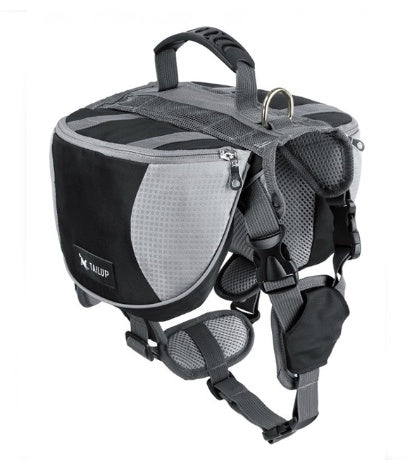 JMT-005194 Outdoor Pet Harness with Integrated Backpack for Adventurous Pets