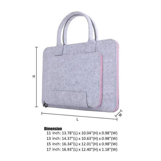 JMT-005514 Customizable Wool Felt Laptop Bag for 14-15.6 Inch Laptops - Multi-Color Options Available