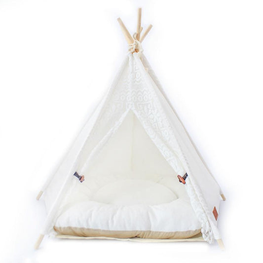 JMT-005706 Small Spotted Tent Cat Kennel - Pet Nest in Various Sizes with Soft Lining Options