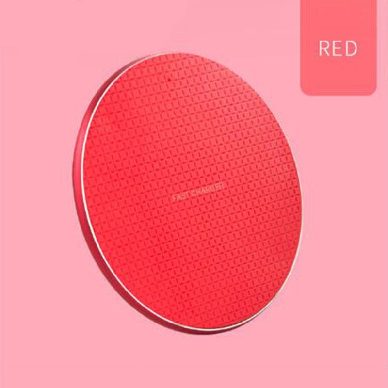JMT-006538 Ultra-Thin 10W Round Wireless Charger – Aluminum Alloy Design in Multiple Colors