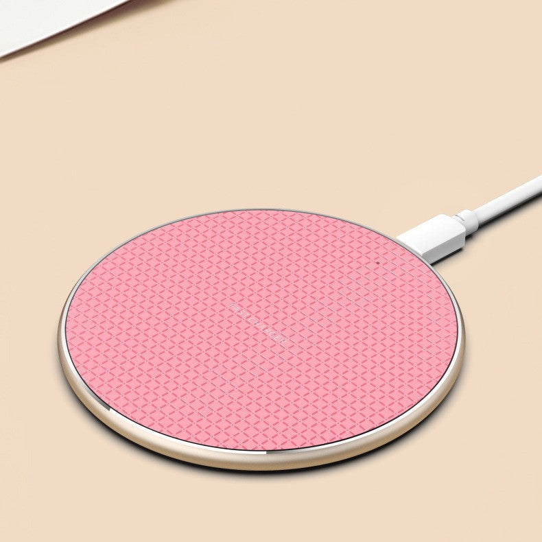JMT-006538 Ultra-Thin 10W Round Wireless Charger – Aluminum Alloy Design in Multiple Colors