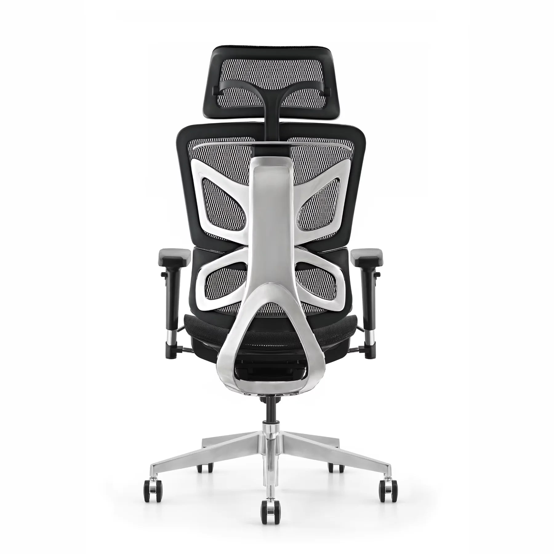 JMT-006602 Ergonomic Mesh Office Chair with Adjustable Headrest and Swivel Base