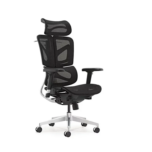 JMT-006602 Ergonomic Mesh Office Chair with Adjustable Headrest and Swivel Base