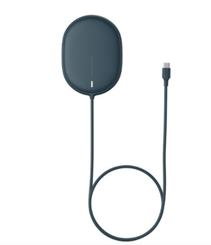 JMT-006666 Double Circle Infinite Rotation Wireless Charger - 3000 mA, 12V Output, Lithium Battery, Available in Black, White, Blue