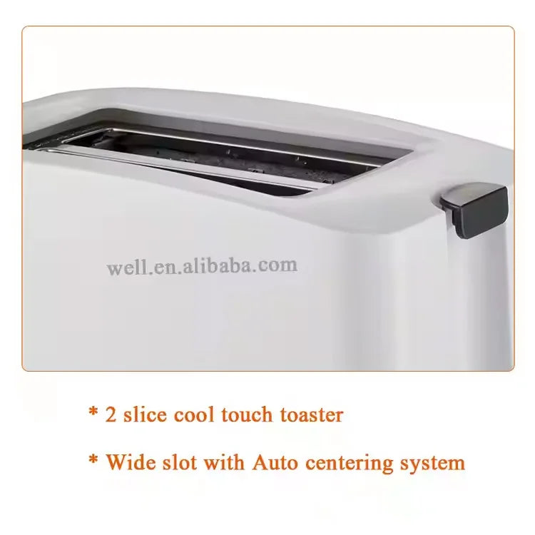 JMT-006794 750W Plastic Toaster for Bread - Compact and Efficient Design